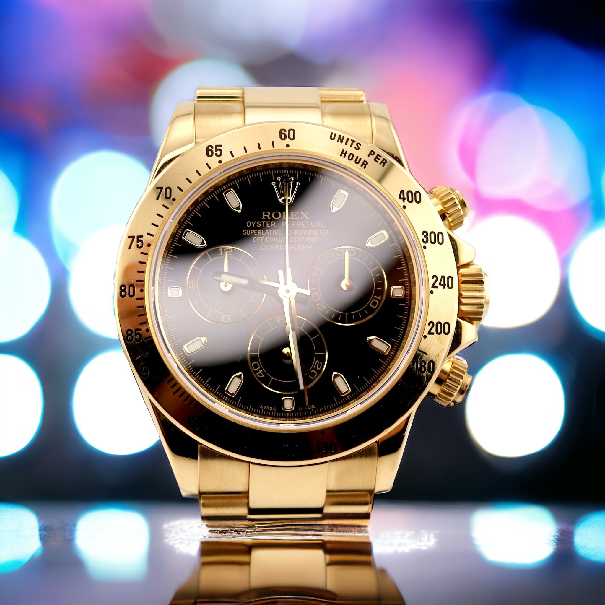 Rolex Daytona - 18k yellow gold - 116508 - black/black - preowned