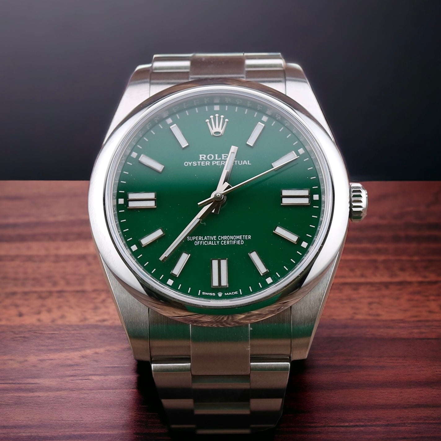 Rolex Oyster Perpetual - green dial - preowned