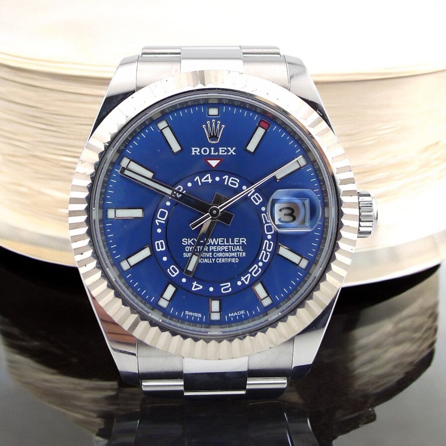 ROLEX SKYDWELLER - BLUE DIAL - OYSTER BRACELET - PREOWNED