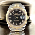 Rolex Datejust 41 18k yellow gold and black diamond dial - prewowned