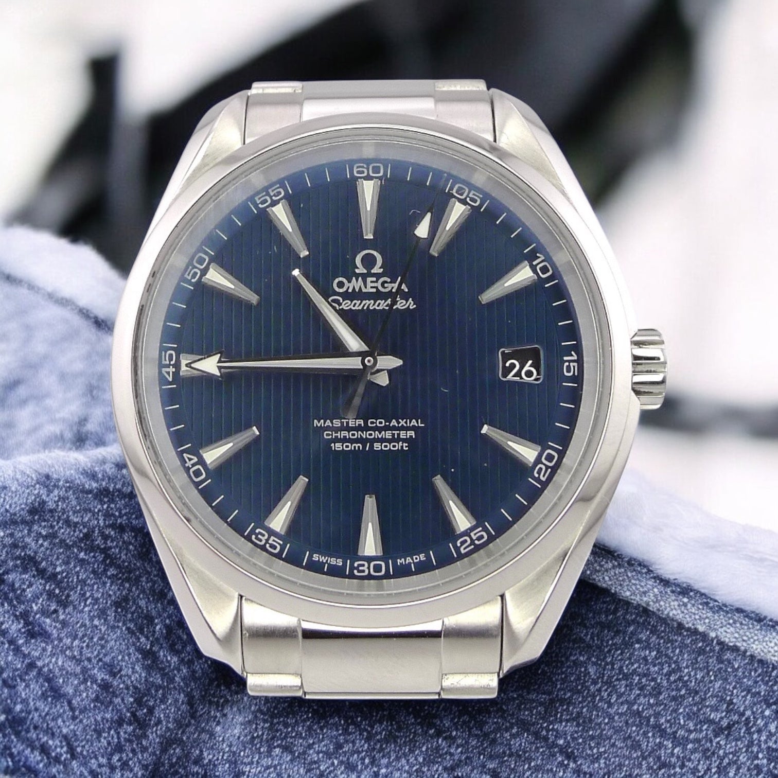 Omega Seamaster Aqua Terra Blue Dial - preowned
