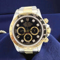 Rolex Daytona zenith - 2 tone 18k gold - black diamond dial - 16523 - preowned