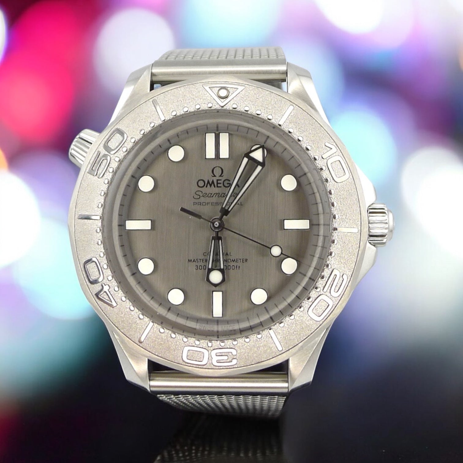 Omega Diver 300M - recent release - titanium/stainless steel - grey dial