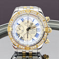 Breitling Chronomat 2 tone 18k yellow gold with factory set diamonds