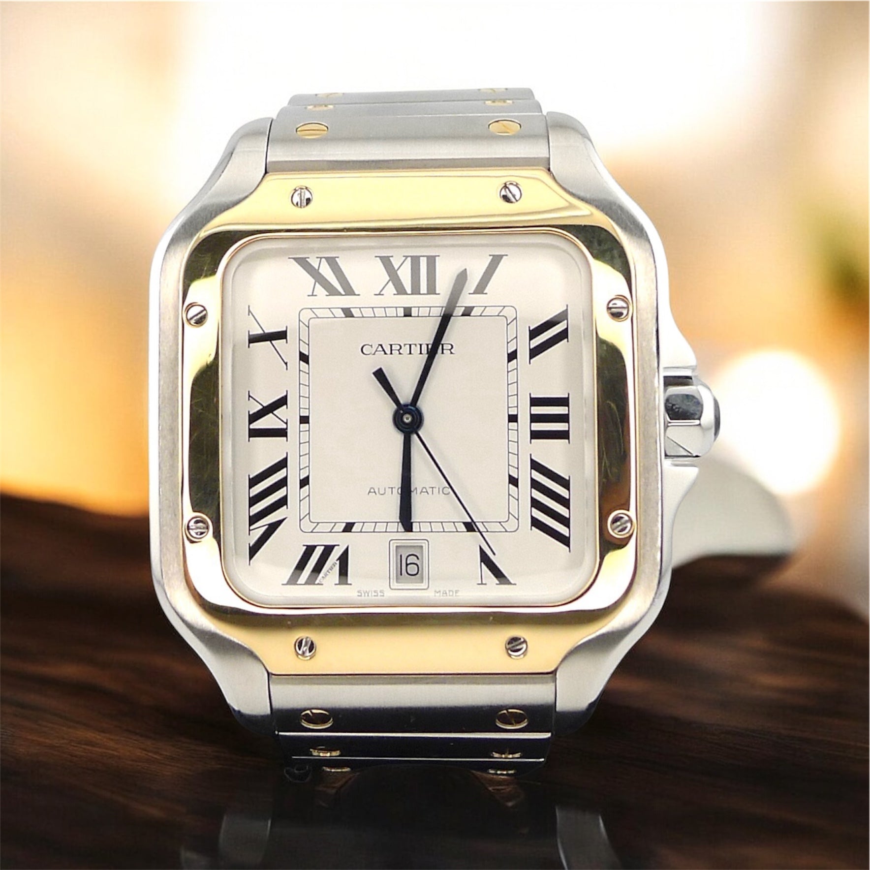 Cartier Santos de Cartier - large dial - 2 tone 18k